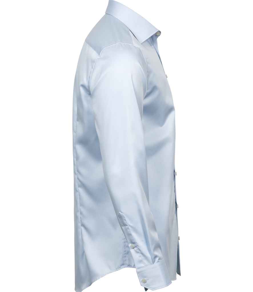 Tee Jays Luxury Slim Fit Long Sleeve Oxford Shirt | Light Blue - Lancashire Teamwear