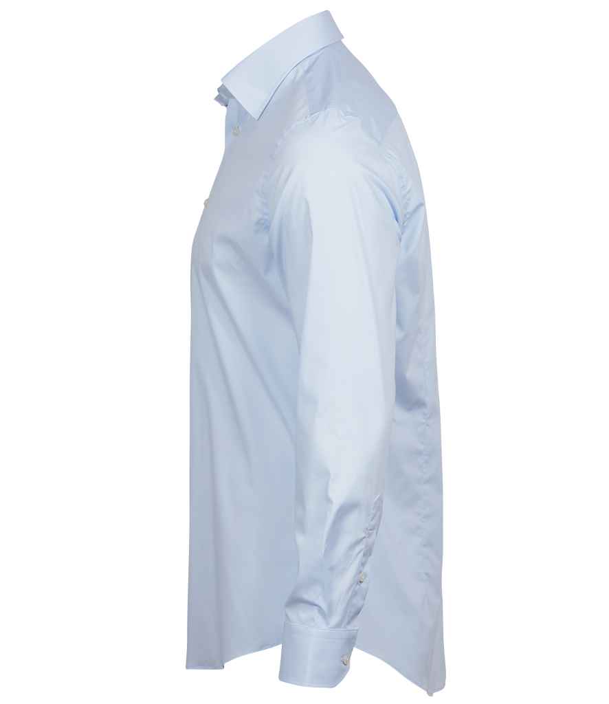 Tee Jays Luxury Stretch Long Sleeve Shirt | Light Blue - Lancashire Teamwear