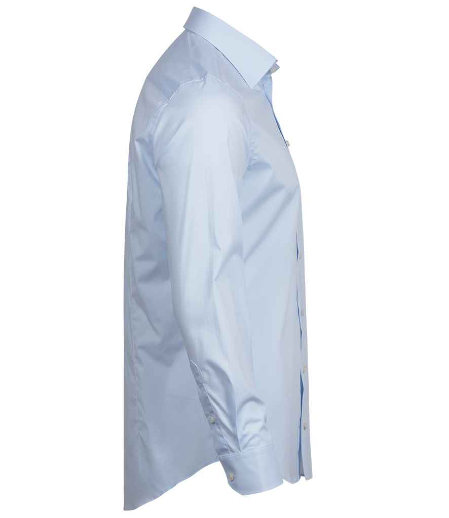 Tee Jays Luxury Stretch Long Sleeve Shirt | Light Blue - Lancashire Teamwear