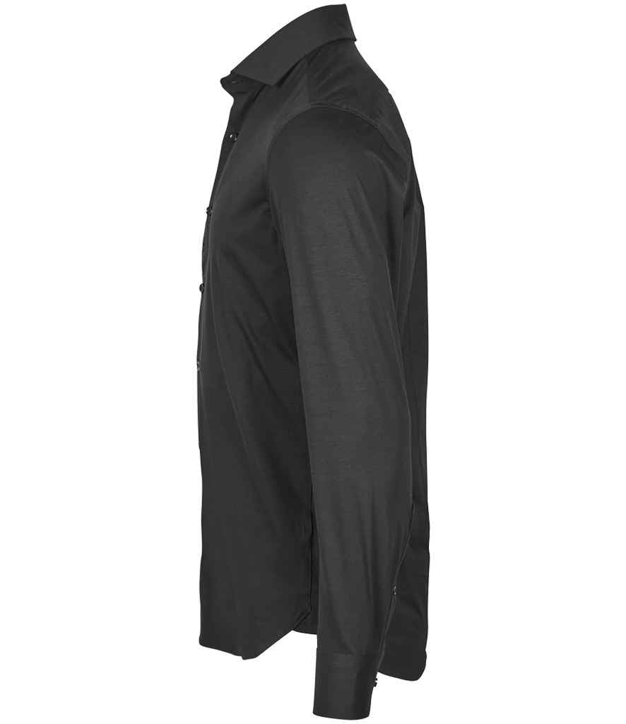 Tee Jays Active Stretch Long Sleeve Shirt | Black - Lancashire Teamwear