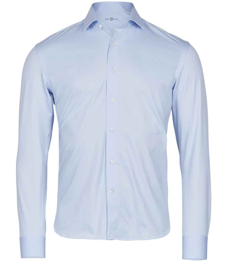 Tee Jays Active Stretch Long Sleeve Shirt Light Blue