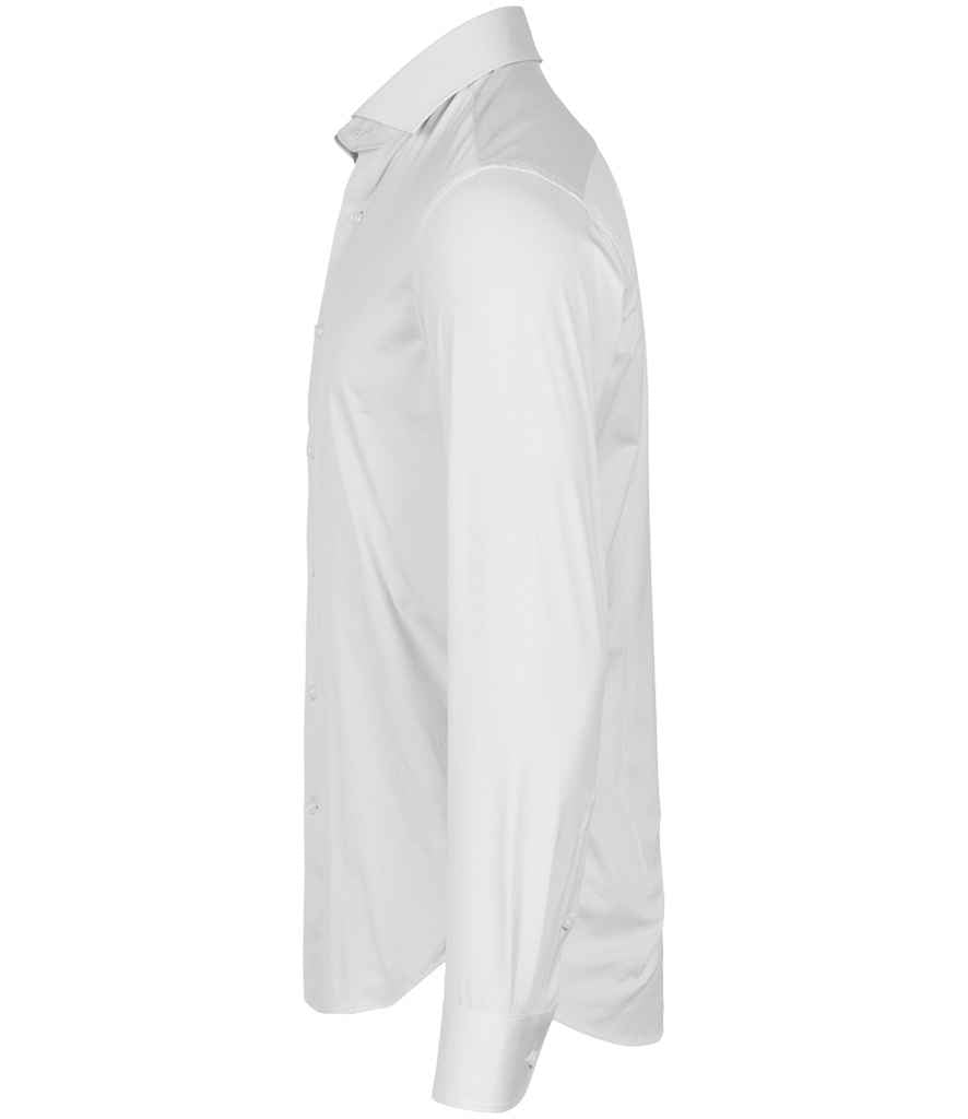 Tee Jays Active Stretch Long Sleeve Shirt | White - Lancashire Teamwear
