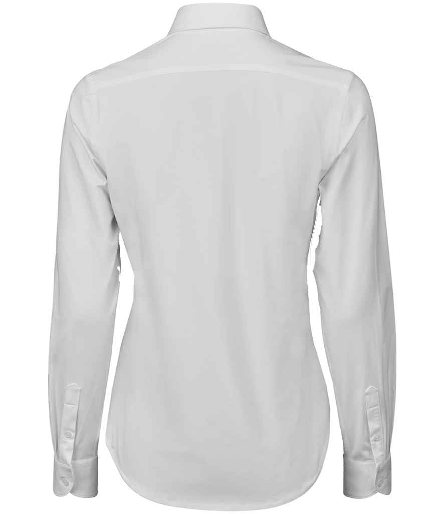 Tee Jays Ladies Active Long Sleeve Stretch Shirt | White - Lancashire Teamwear