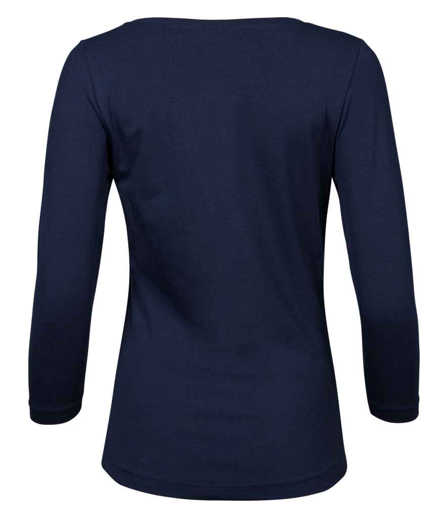 Tee Jays Ladies Stretch 3/4 Sleeve T-Shirt | Navy - Lancashire Teamwear