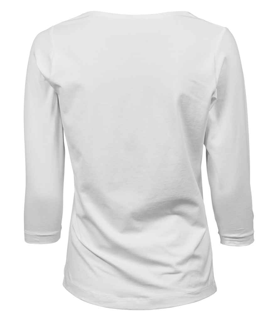 Tee Jays Ladies Stretch 3/4 Sleeve T-Shirt | White - Lancashire Teamwear