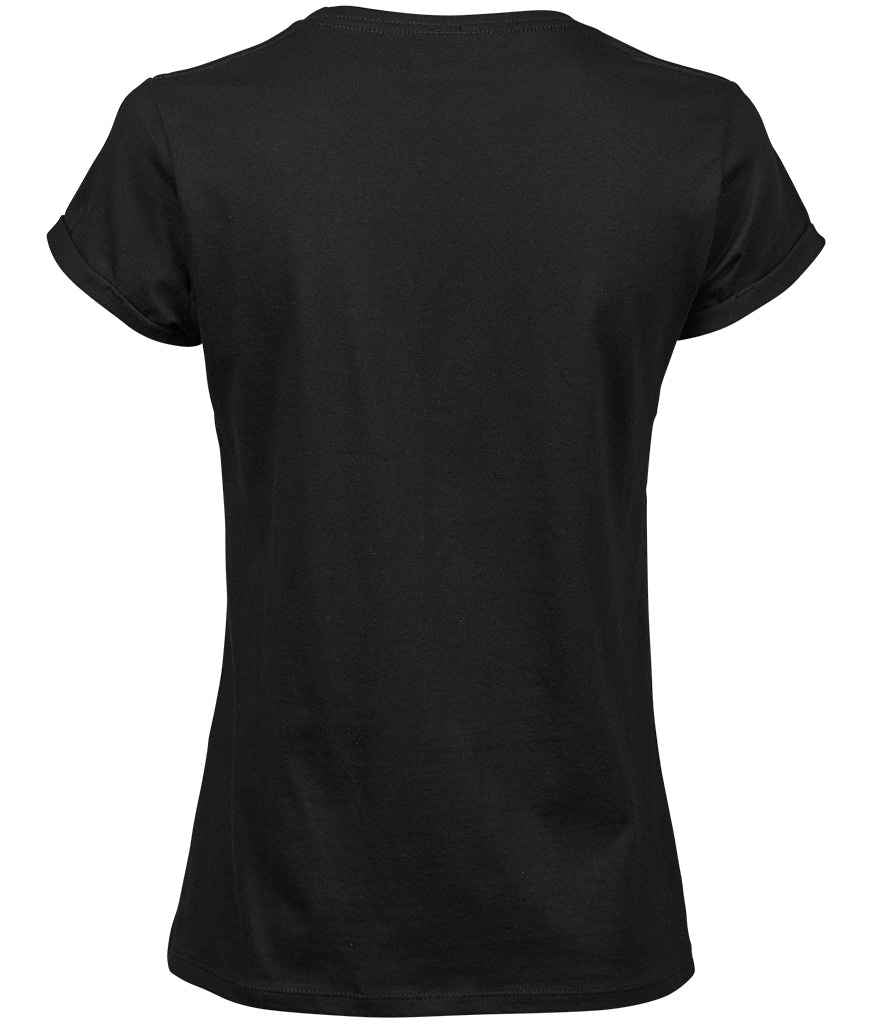 Tee Jays Ladies Roll-Up T-Shirt | Black - Lancashire Teamwear
