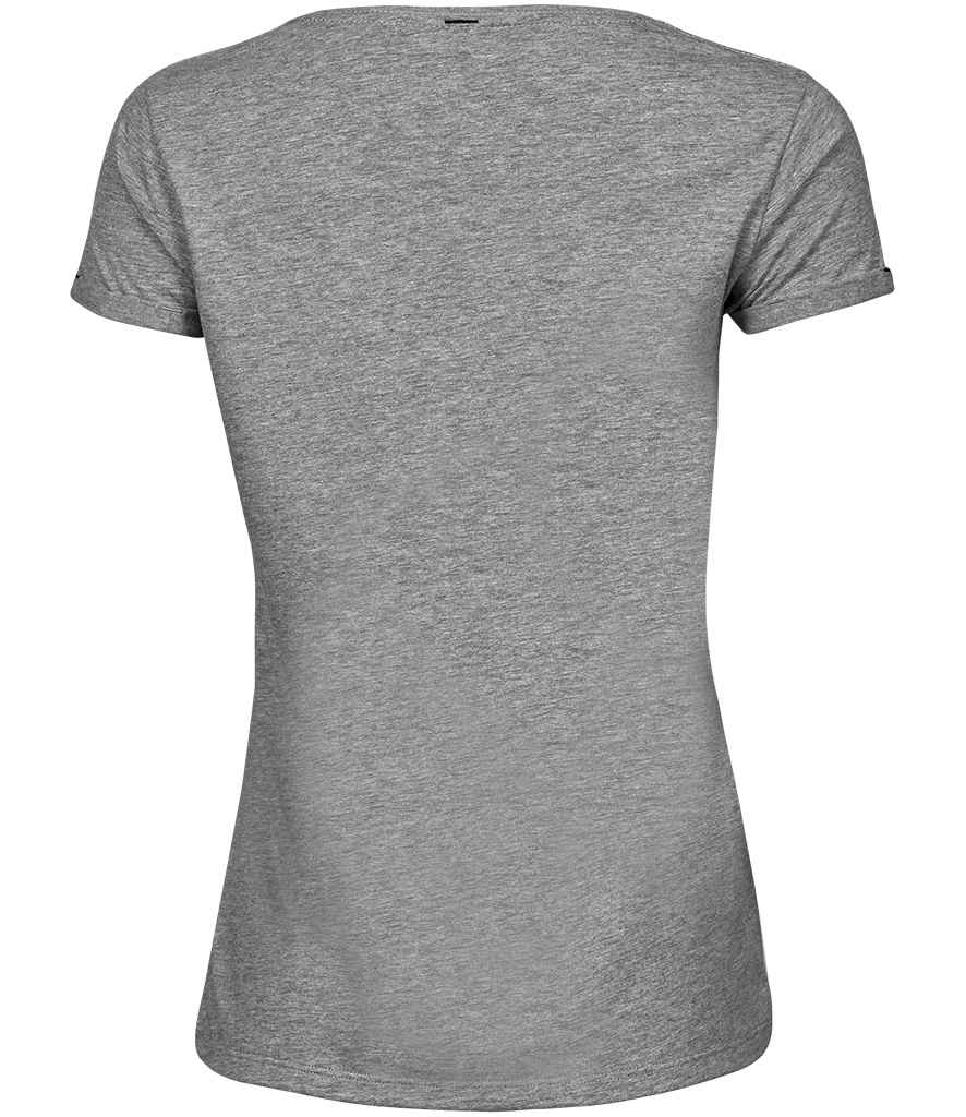 Tee Jays Ladies Roll-Up T-Shirt | Heather Grey - Lancashire Teamwear
