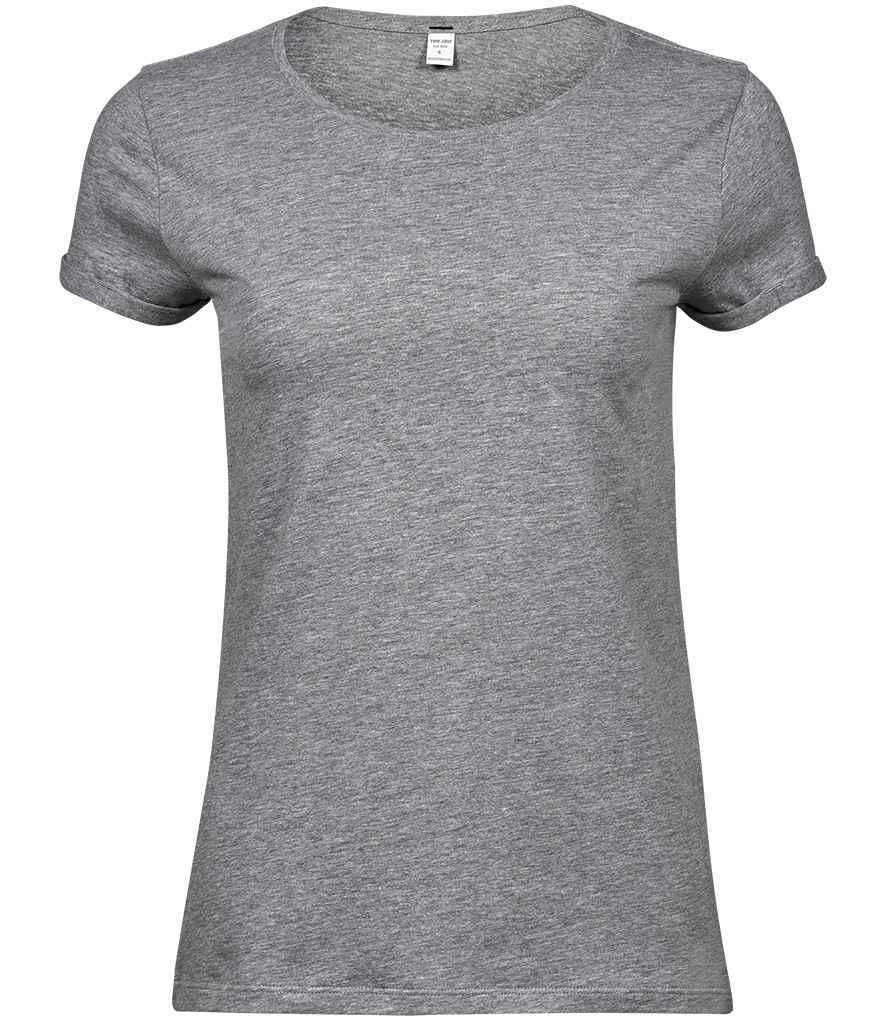 Tee Jays Ladies Roll-Up T-Shirt Heather Grey