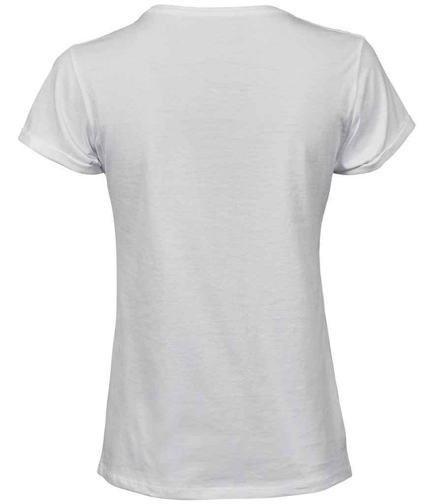 Tee Jays Ladies Roll-Up T-Shirt | White - Lancashire Teamwear