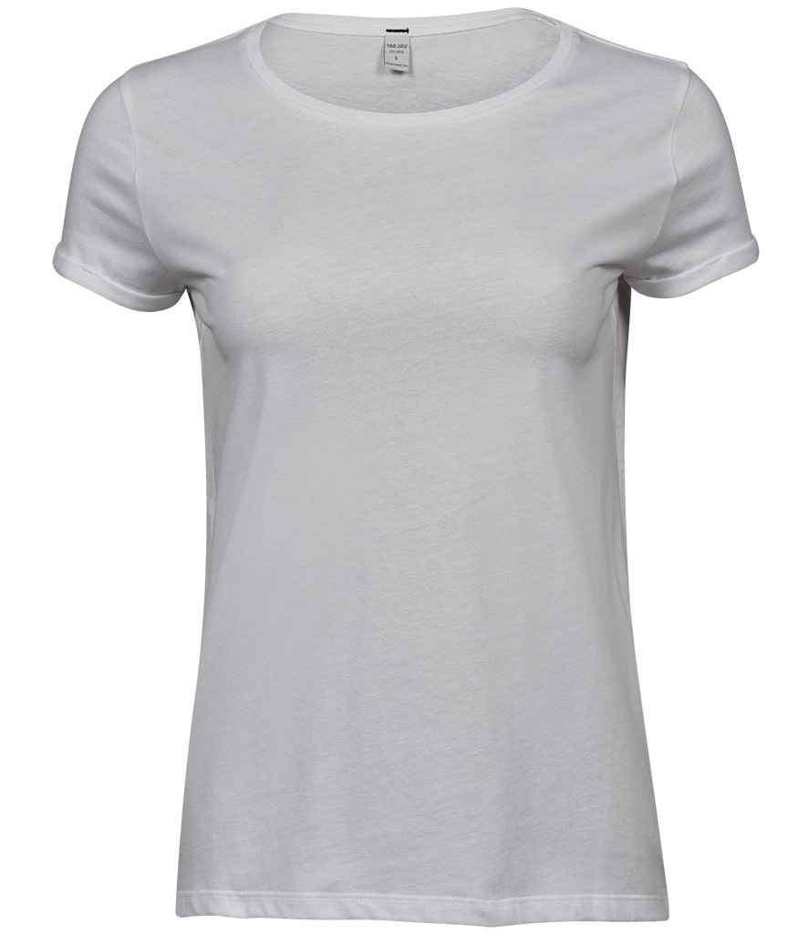 Tee Jays Ladies Roll-Up T-Shirt White