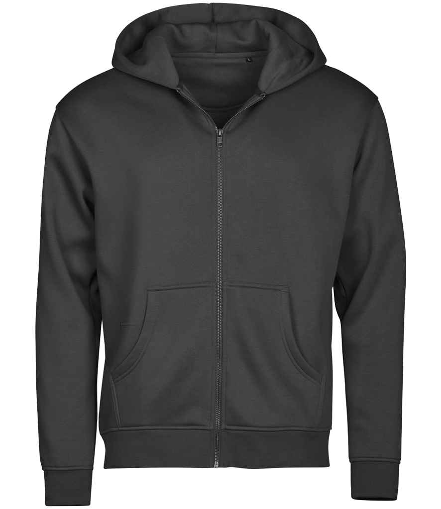 Tee Jays Unlabeled Hooded Full Zip Sweatshirt | Black - Lancashire Teamwear