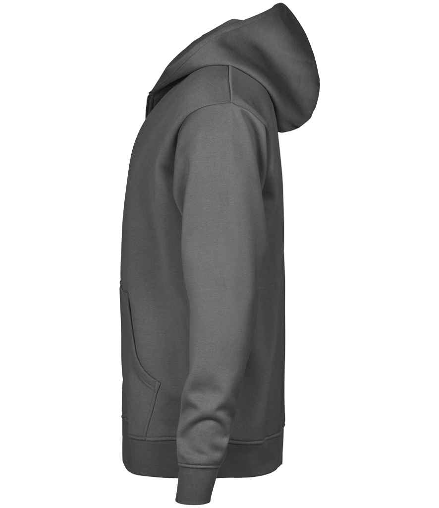 Tee Jays Unlabeled Hooded Full Zip Sweatshirt | Powder Grey - Lancashire Teamwear