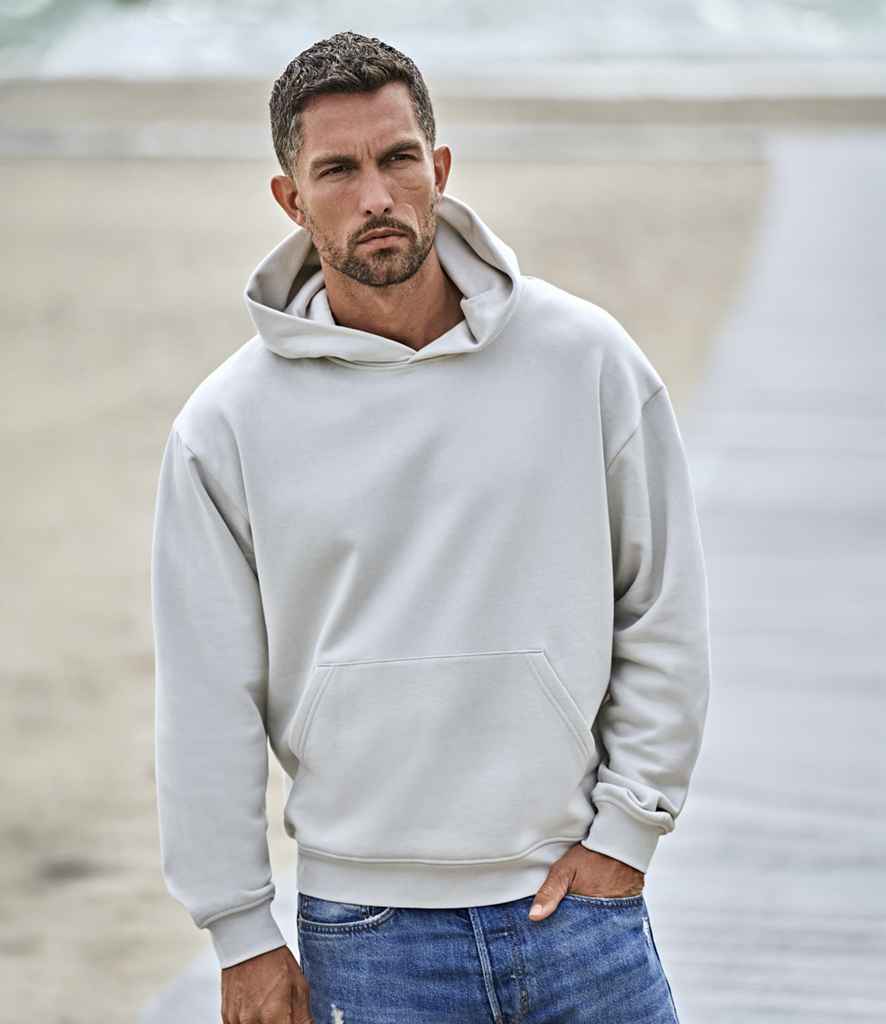 Tee Jays Unlabeled Heavy Loose Fit Hooded Sweatshirt | Cement - Lancashire Teamwear