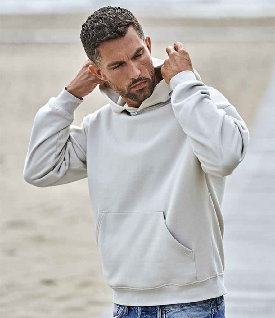 Tee Jays Unlabeled Heavy Loose Fit Hooded Sweatshirt | Cement - Lancashire Teamwear