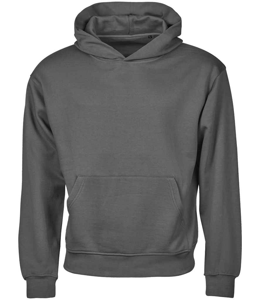 Tee Jays Unlabeled Heavy Loose Fit Hooded Sweatshirt Powder Grey