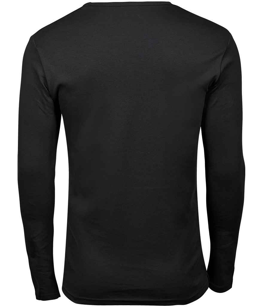 Tee Jays Long Sleeve Interlock T-Shirt | Black - Lancashire Teamwear