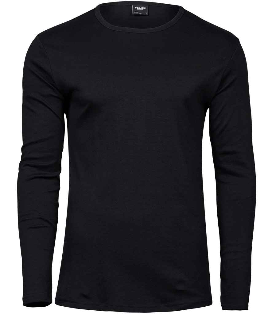 Tee Jays Long Sleeve Interlock T-Shirt Black