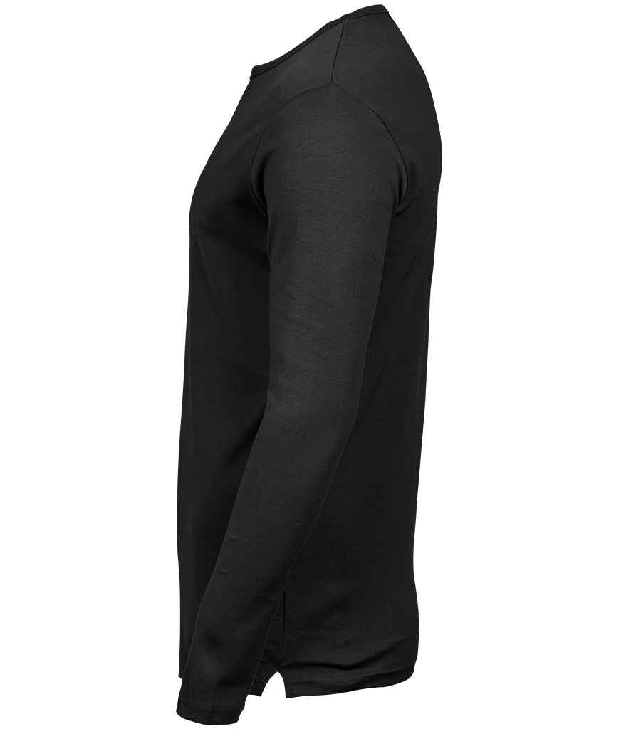 Tee Jays Long Sleeve Interlock T-Shirt | Black - Lancashire Teamwear