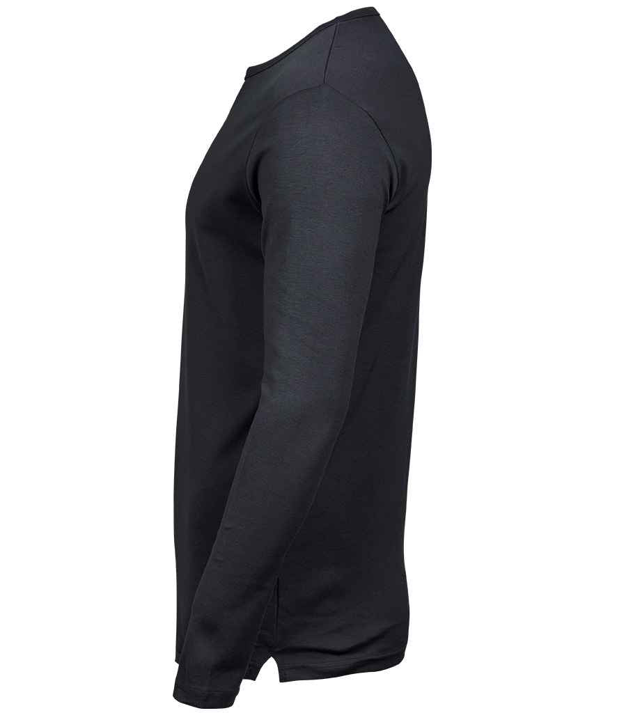 Tee Jays Long Sleeve Interlock T-Shirt | Dark Grey - Lancashire Teamwear