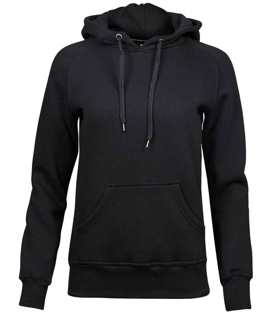 Tee Jays Ladies Raglan Hooded Sweatshirt | Black - Lancashire Teamwear