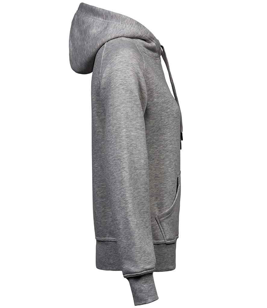 Tee Jays Ladies Raglan Hooded Sweatshirt | Heather Grey - Lancashire Teamwear