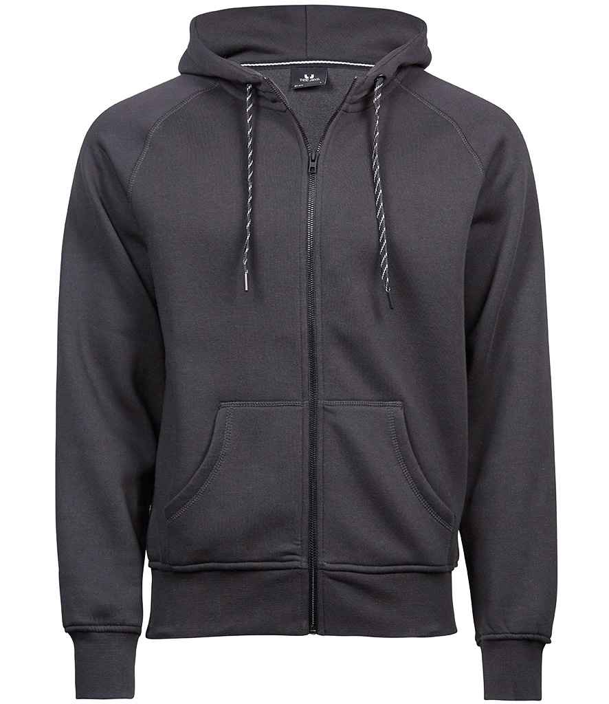 Tee Jays Fashion Zip Hooded Sweatshirt Dark Grey