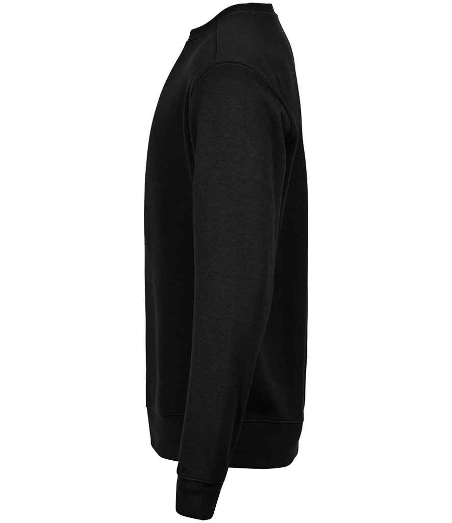 Tee Jays Ribbed Interlock Crew Neck Sweatshirt | Black - Lancashire Teamwear