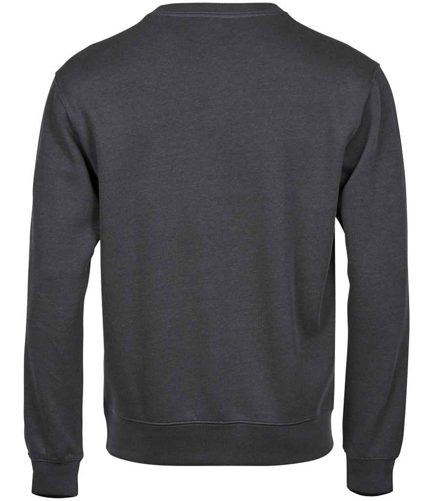 Tee Jays Ribbed Interlock Crew Neck Sweatshirt | Dark Grey - Lancashire Teamwear