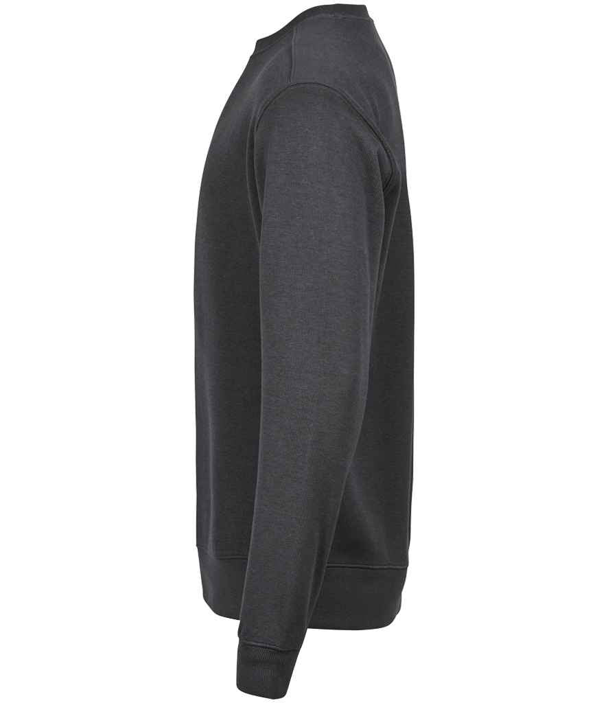 Tee Jays Ribbed Interlock Crew Neck Sweatshirt | Dark Grey - Lancashire Teamwear