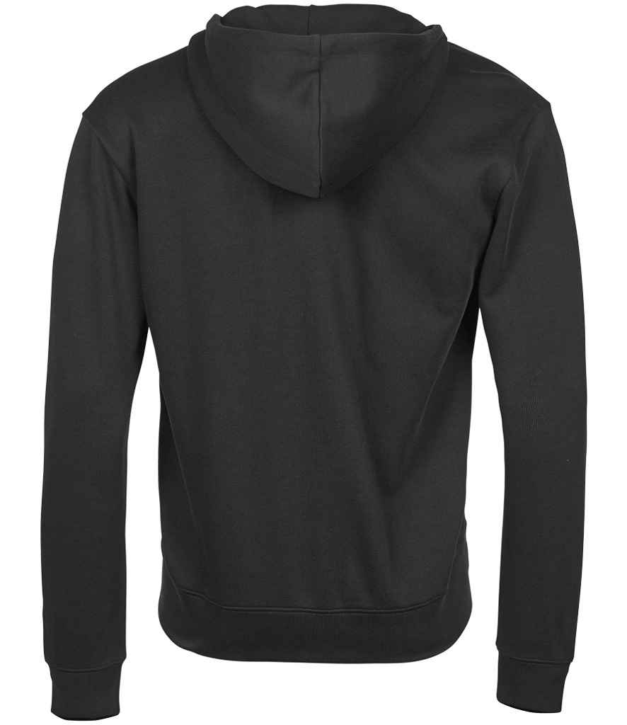 Tee Jays Ribbed Interlock Full Zip Hooded Sweatshirt | Black - Lancashire Teamwear