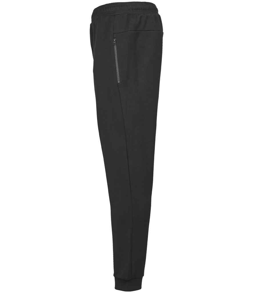 Tee Jays Ribbed Interlock Sweat Pants | Black Trousers - Lancashire Teamwear