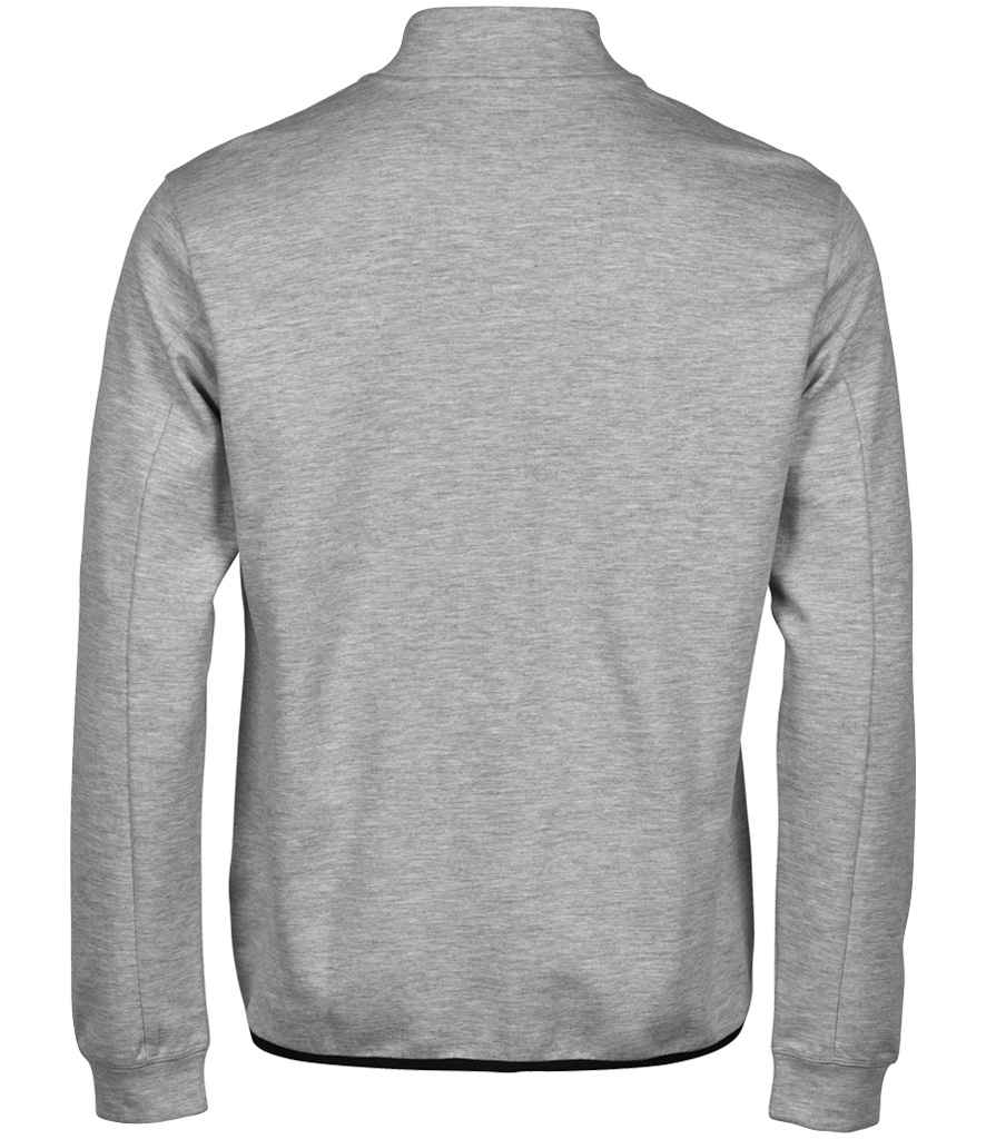 Tee Jays Athletic Full Zip Sweat Cardigan | Heather Grey - Lancashire Teamwear