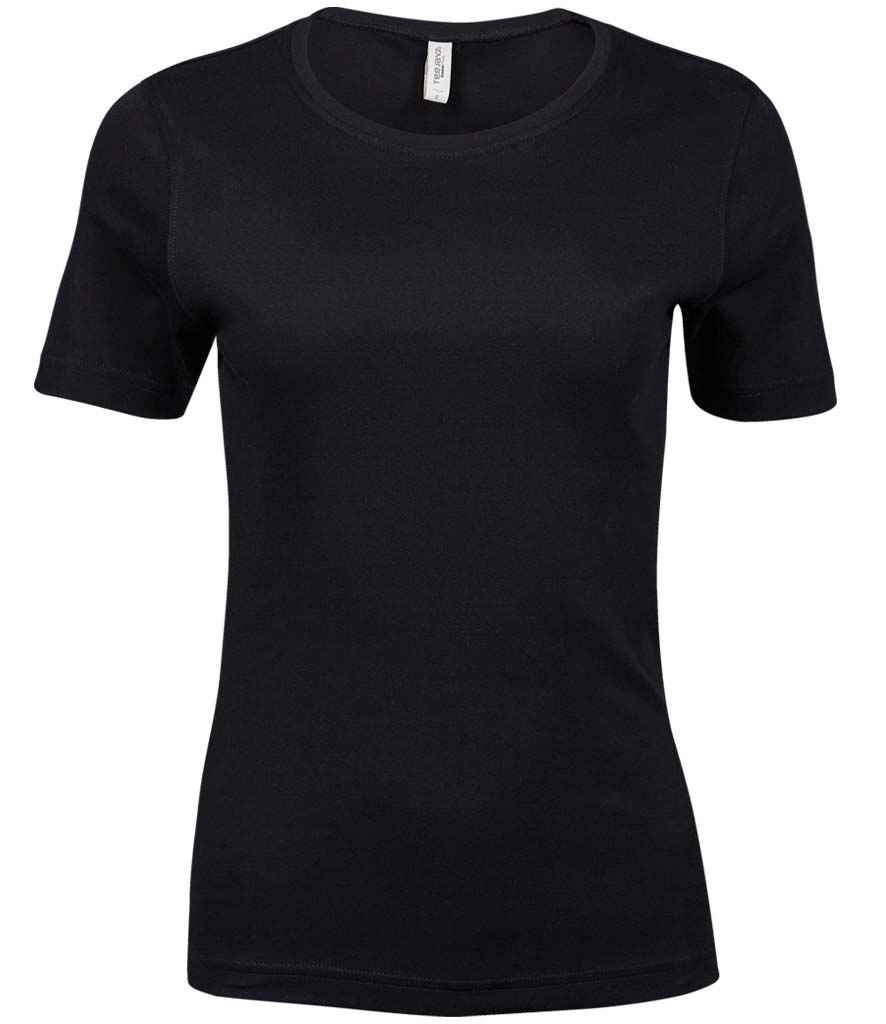 Tee Jays Ladies Interlock T-Shirt | Black - Lancashire Teamwear