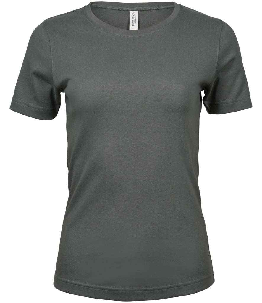 Tee Jays Ladies Interlock T-Shirt | Powder Grey - Lancashire Teamwear