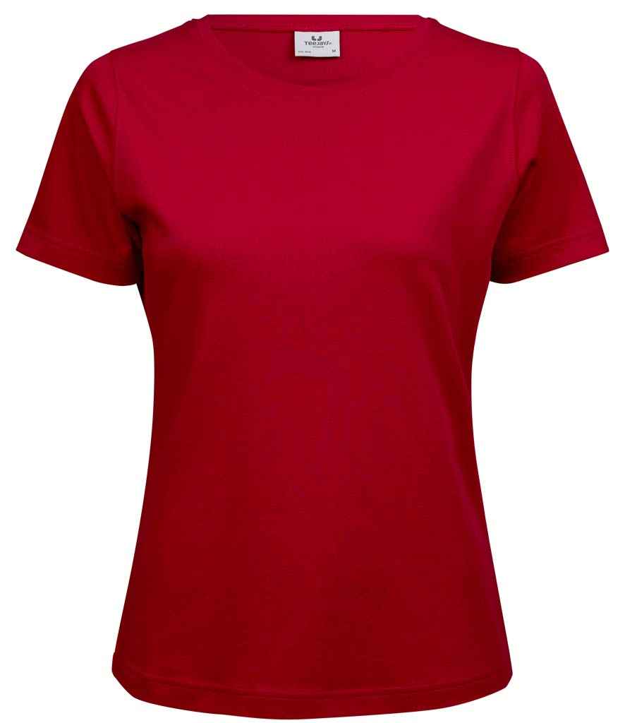 Tee Jays Ladies Interlock T-Shirt | Red - Lancashire Teamwear