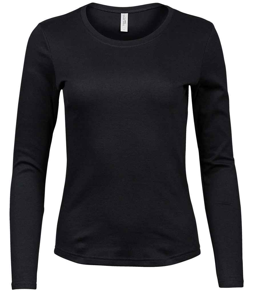 Tee Jays Ladies Long Sleeve Interlock T-Shirt | Black - Lancashire Teamwear