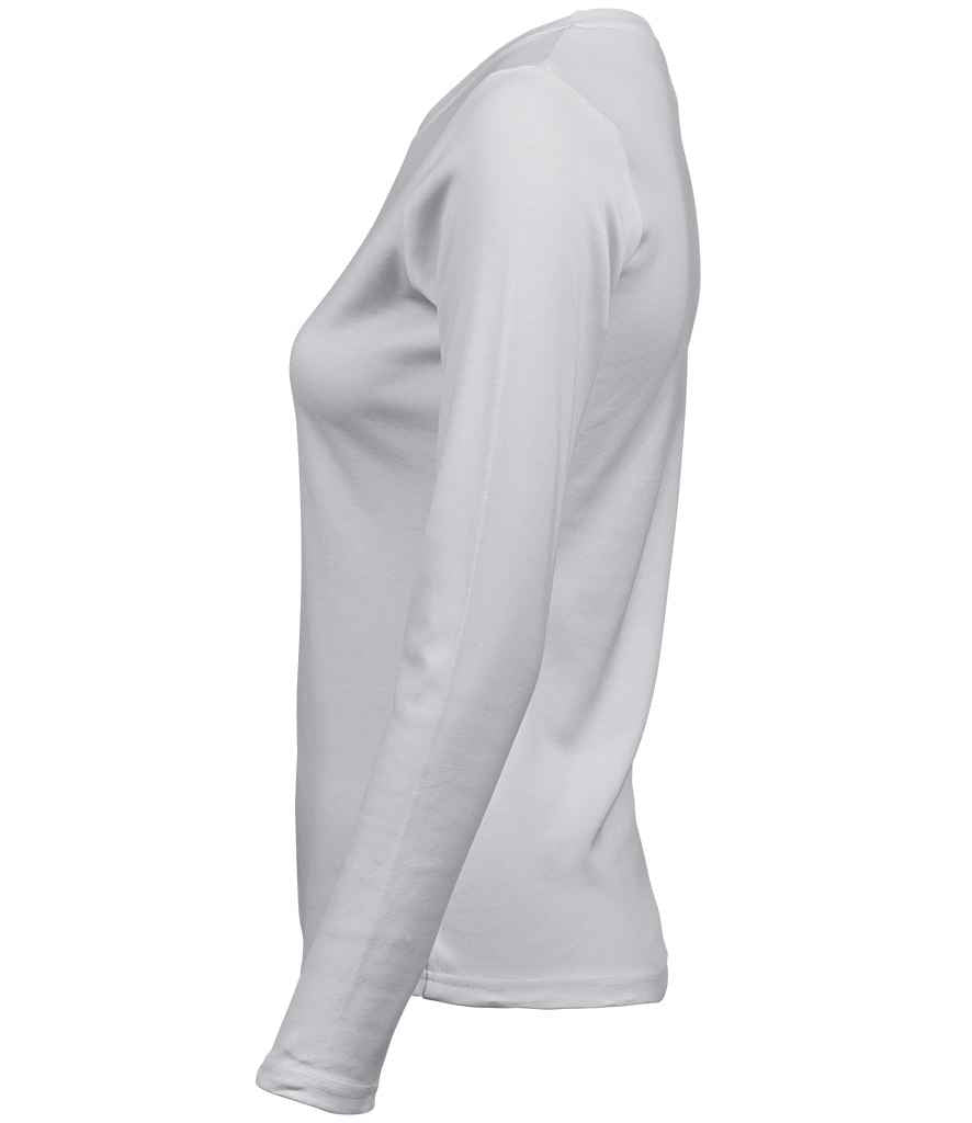 Tee Jays Ladies Long Sleeve Interlock T-Shirt | White - Lancashire Teamwear