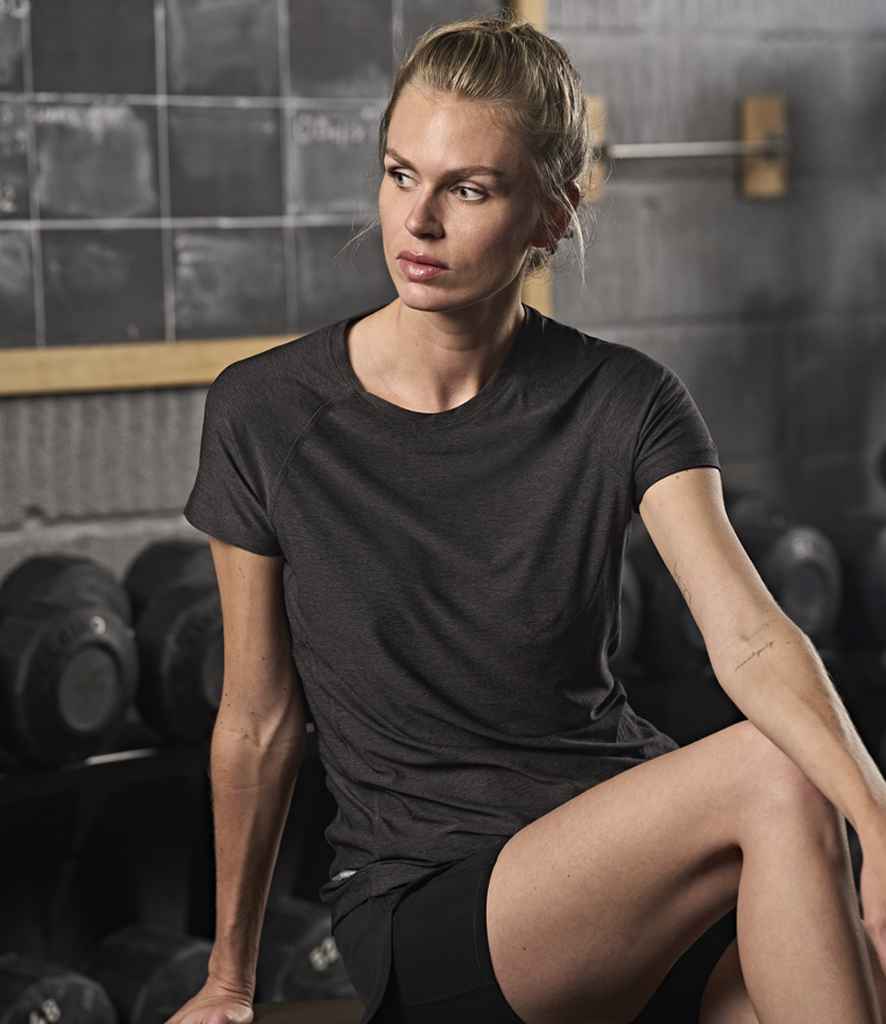 Tee Jays Ladies CoolDry™ T-Shirt | Black Melange - Lancashire Teamwear