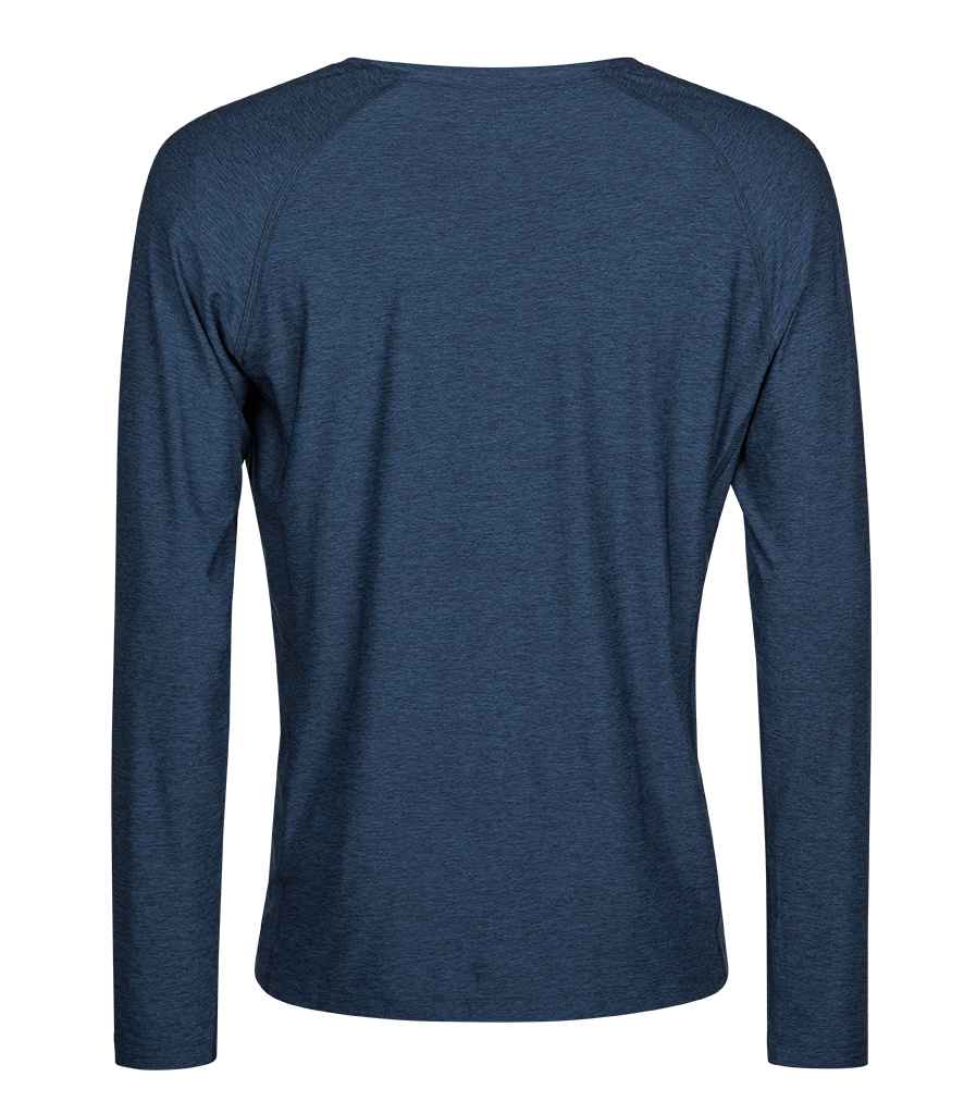 Tee Jays Long Sleeve CoolDry™ T-Shirt | Navy Melange - Lancashire Teamwear