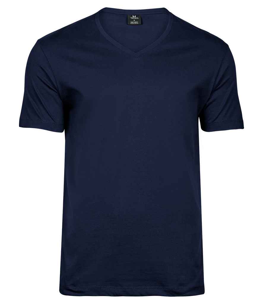 Tee Jays V Neck Sof T-Shirt | Navy - Lancashire Teamwear