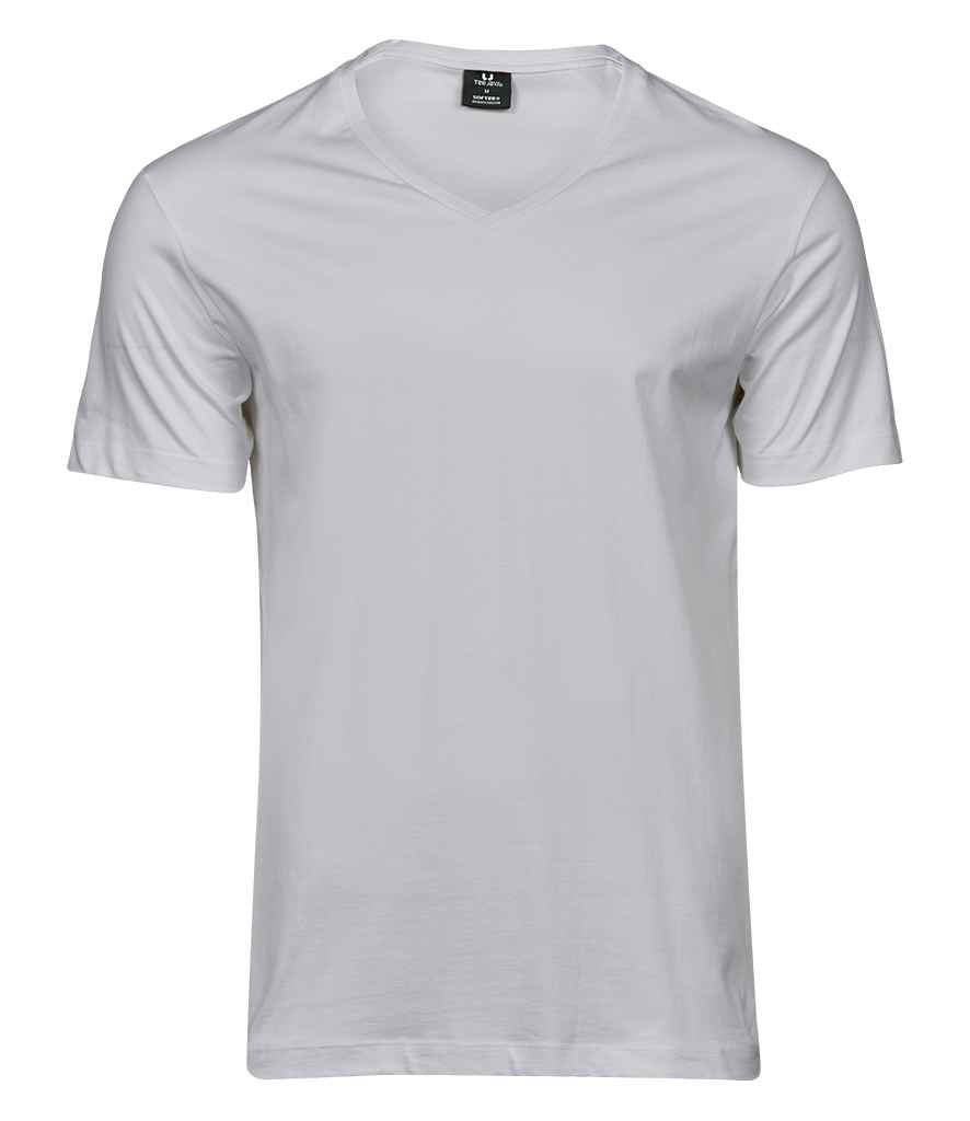 Tee Jays V Neck Sof T-Shirt | White - Lancashire Teamwear