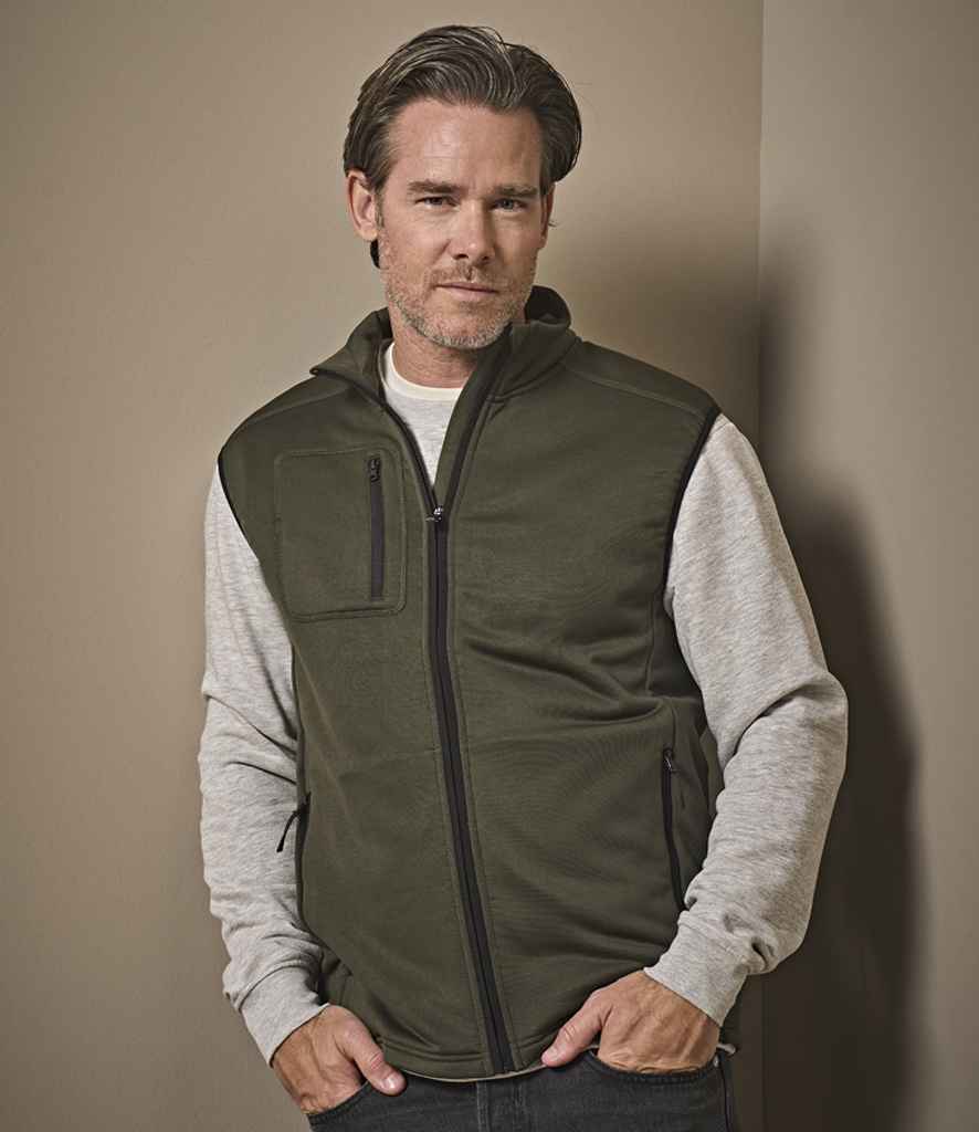 Tee Jays Stretch Fleece Bodywarmer | Deep Green Gilet - Lancashire Teamwear