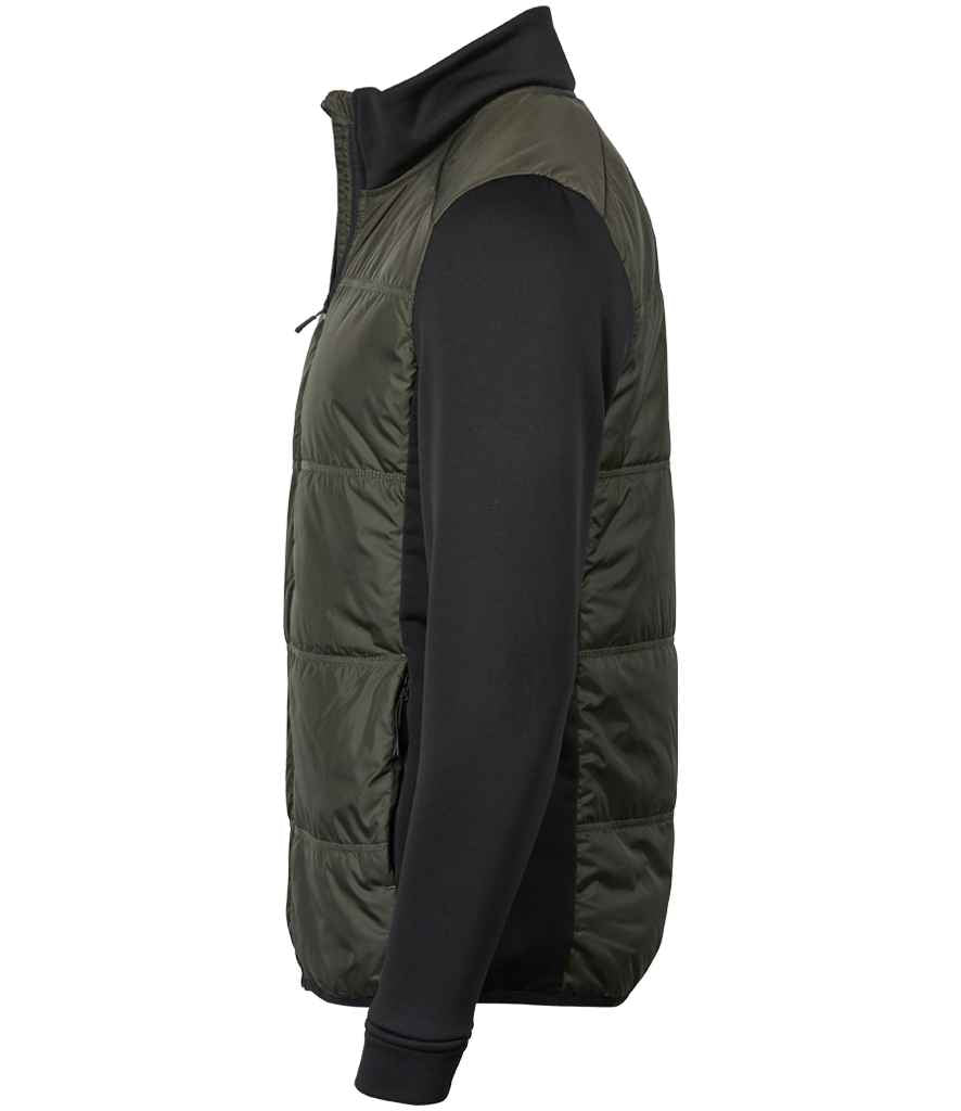 Tee Jays Hybrid-Stretch Jacket | Deep Green/Black - Lancashire Teamwear