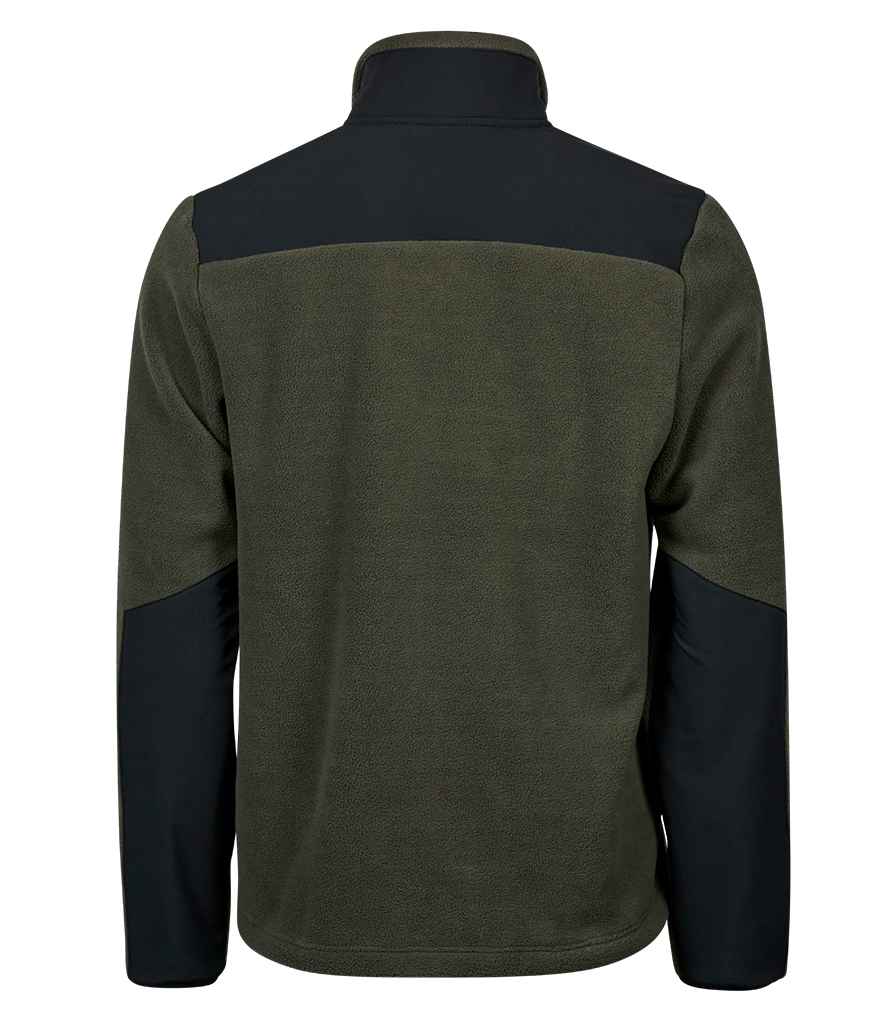 Tee Jays Mountain Fleece Jacket | Deep Green/Black - Lancashire Teamwear