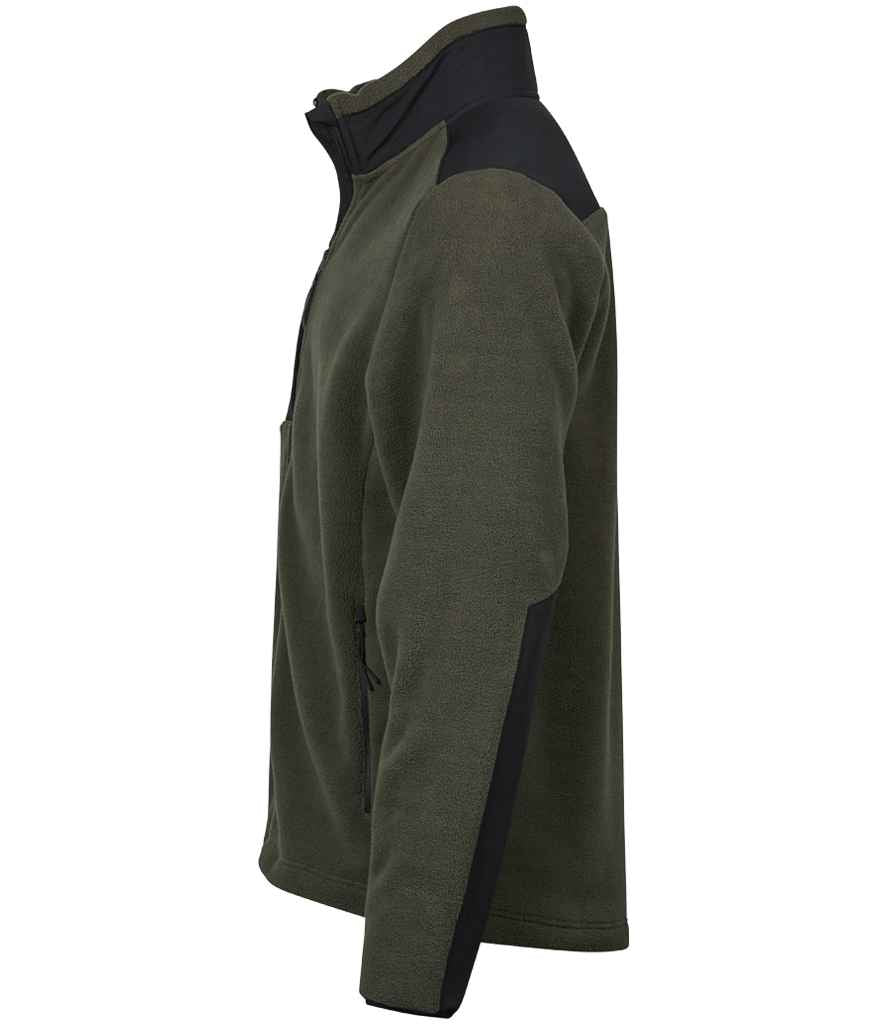 Tee Jays Mountain Fleece Jacket | Deep Green/Black - Lancashire Teamwear