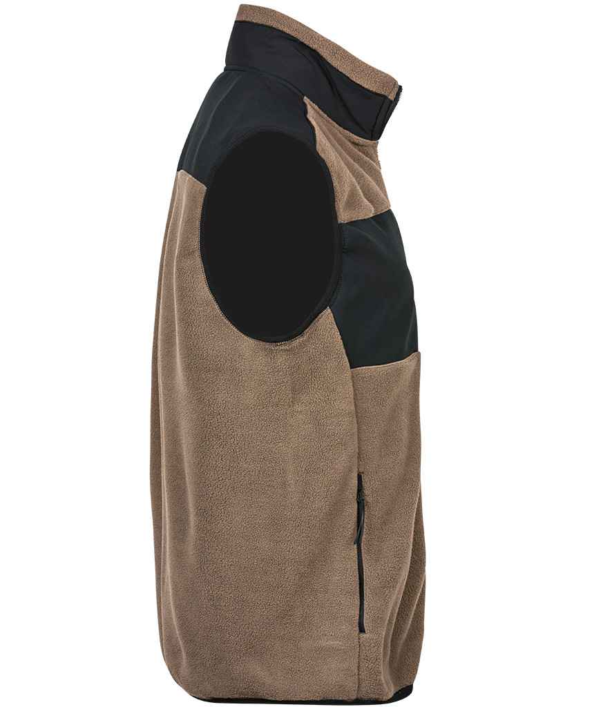 Tee Jays Mountain Fleece Bodywarmer | Clay/Black Gilet - Lancashire Teamwear