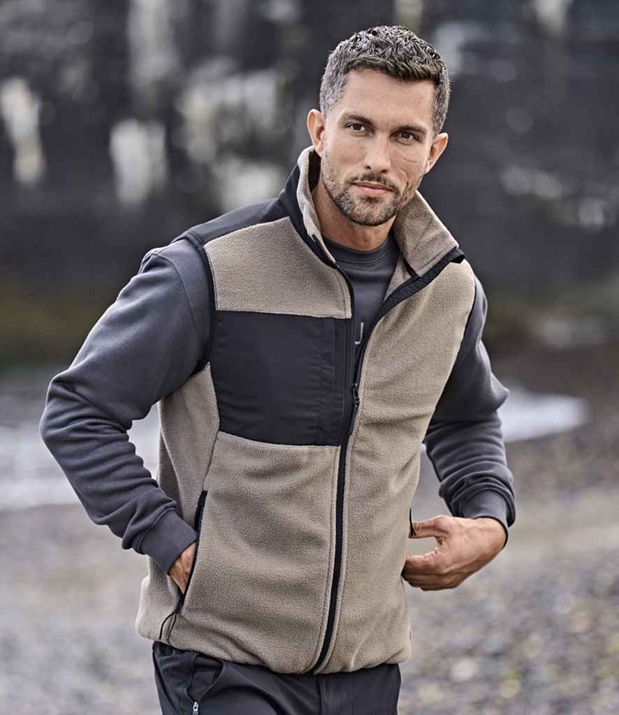 Tee Jays Mountain Fleece Bodywarmer | Clay/Black Gilet - Lancashire Teamwear