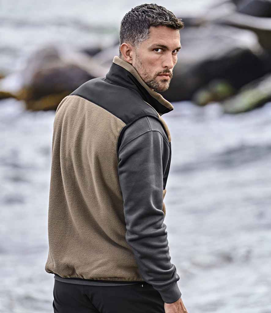 Tee Jays Mountain Fleece Bodywarmer | Clay/Black Gilet - Lancashire Teamwear