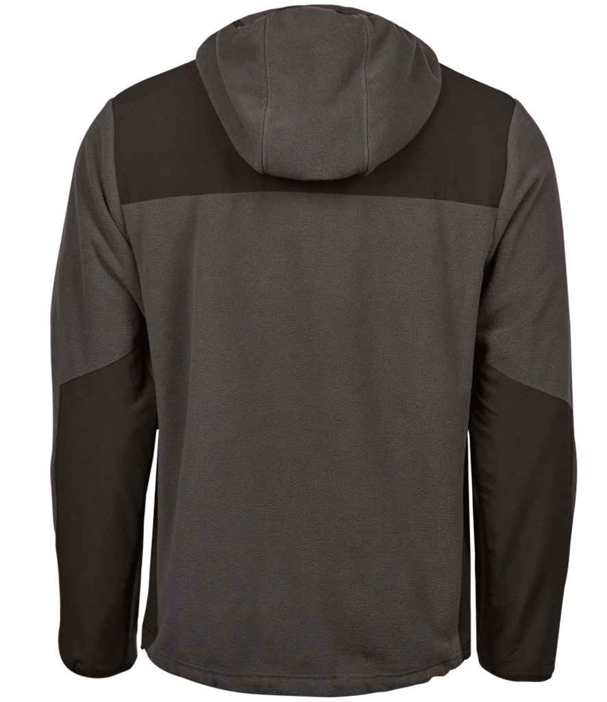 Tee Jays Mountain Hooded Fleece Jacket | Asphalt/Black - Lancashire Teamwear