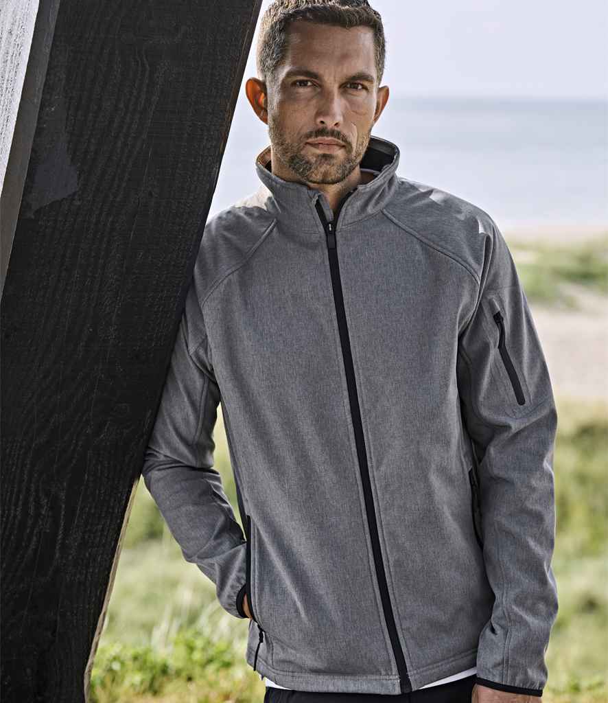Tee Jays Lightweight Performance Soft Shell Jacket | Grey Melange - Lancashire Teamwear